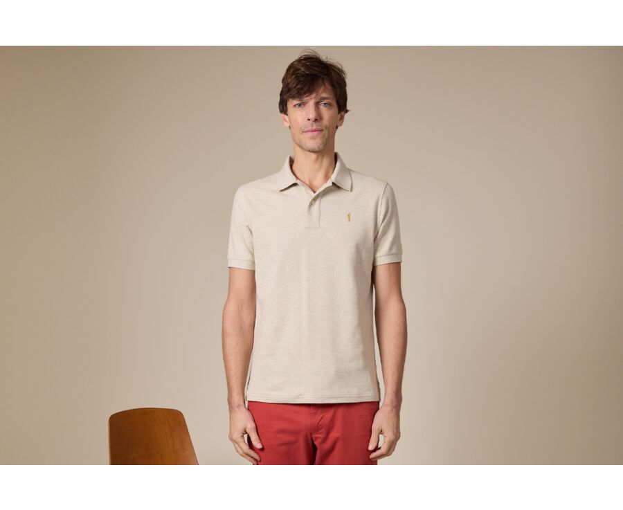 Polo Hombre Beige Jaspeado - ANDY II