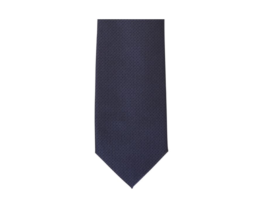 Corbata Hombre de seda Azul petróleo micropuntos Azul Marino