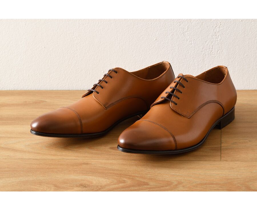 Zapatos Derby para hombre Dorado patinado con suela de cuero - DURRINGTON