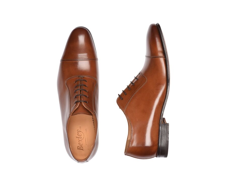 Zapato Oxford para hombre Suela de piel Castaño patinado Ringwood | Bexley