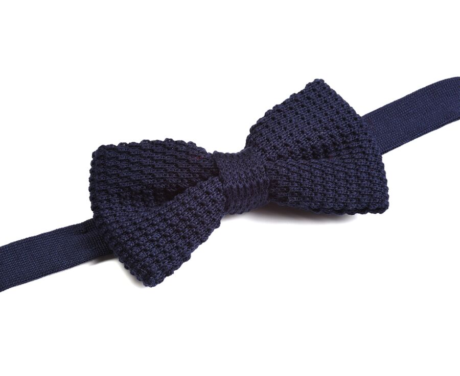 Pajarita de punto Azul marino para hombre