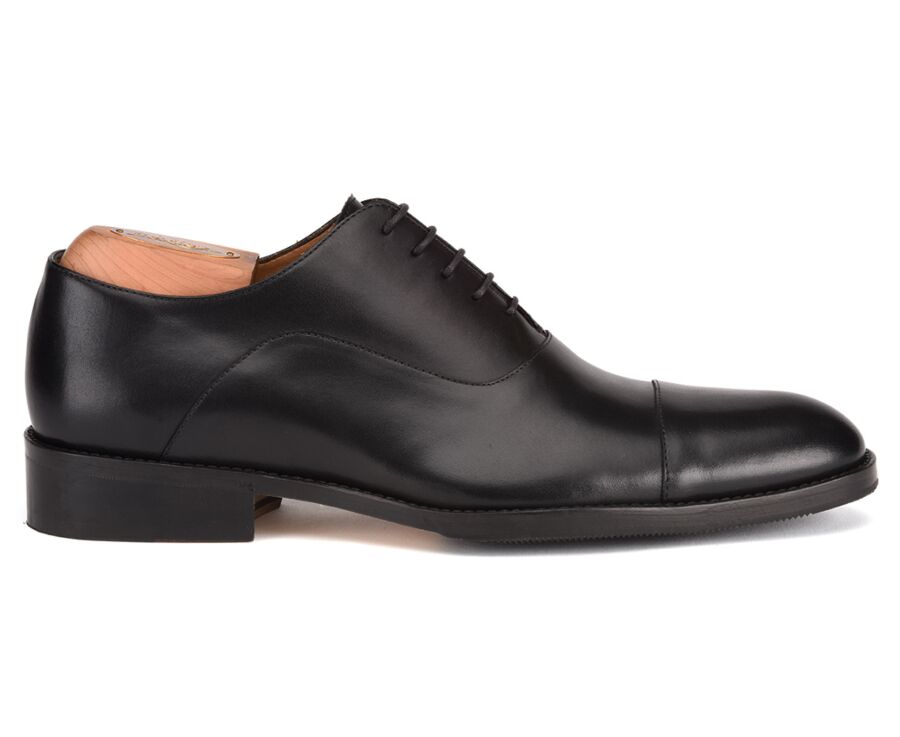 Zapato Oxford para hombre suela de piel Negro con patín - BRACKLEY PATIN