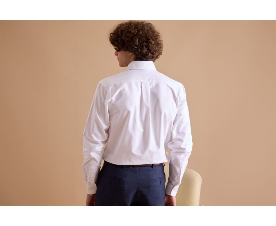 Camisa de algodón blanca - Cuello americano - TOMMY