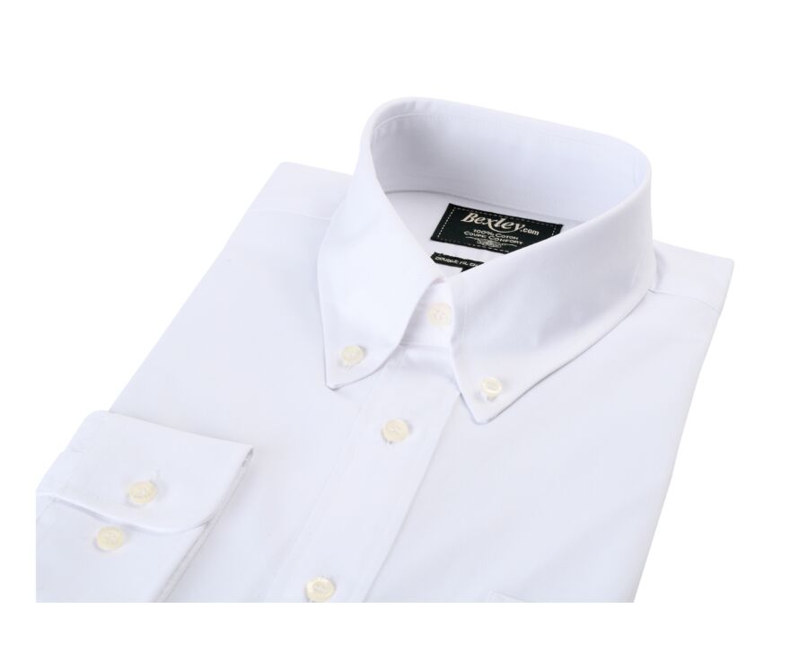 Camisa de algodón blanca - Cuello americano - TOMMY