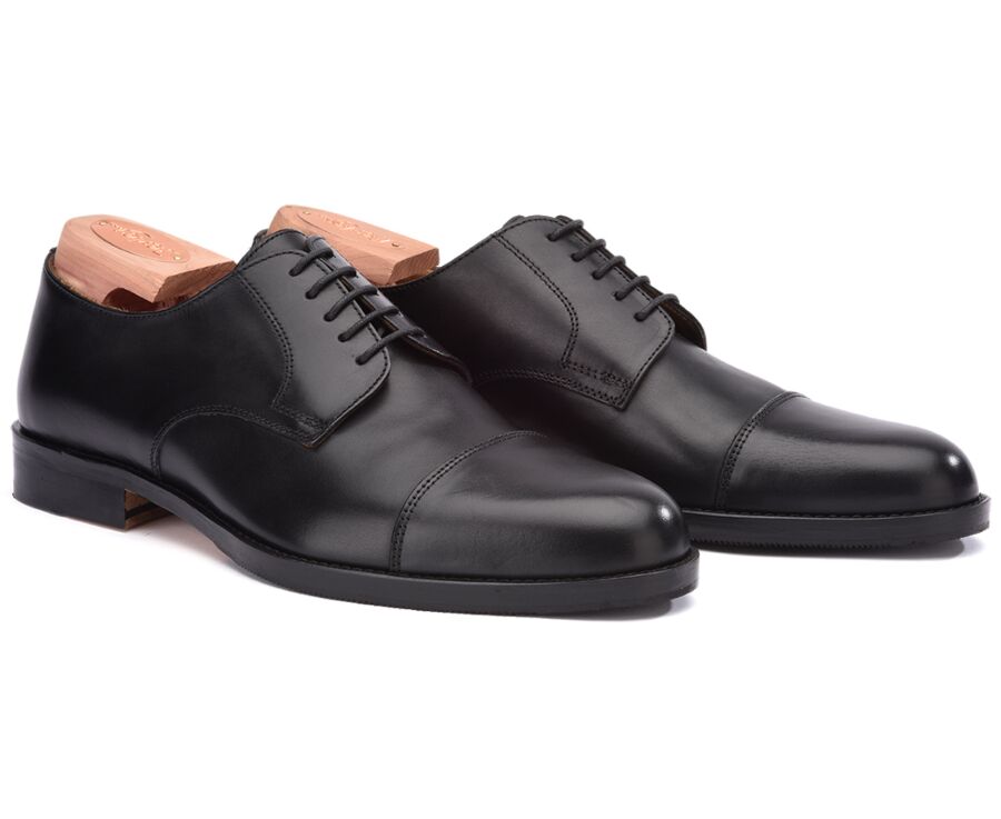 derby negros para hombre con suela de cuero Mayfair Classic Patin | Bexley