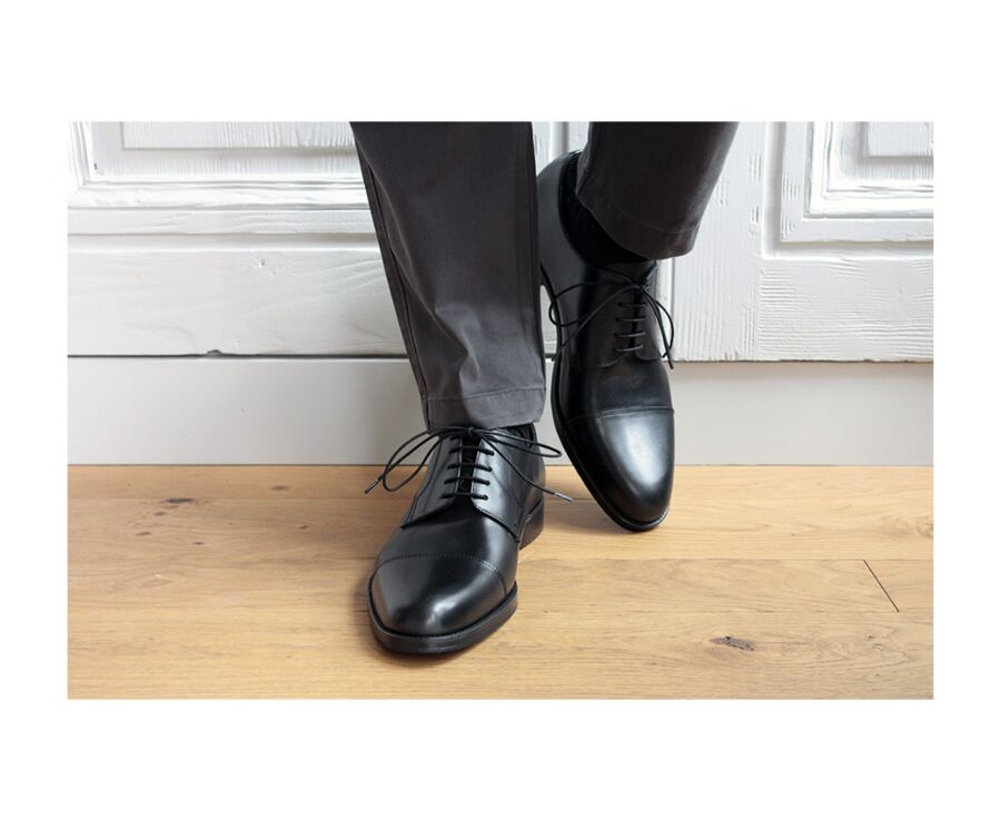 Zapatos derby negros para hombre con suela de cuero Mayfair