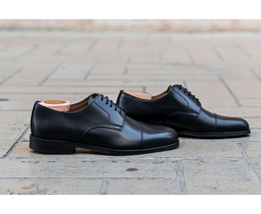 Zapatos derby negros para hombre con suela de cuero - MAYFAIR CLASSIC PATIN