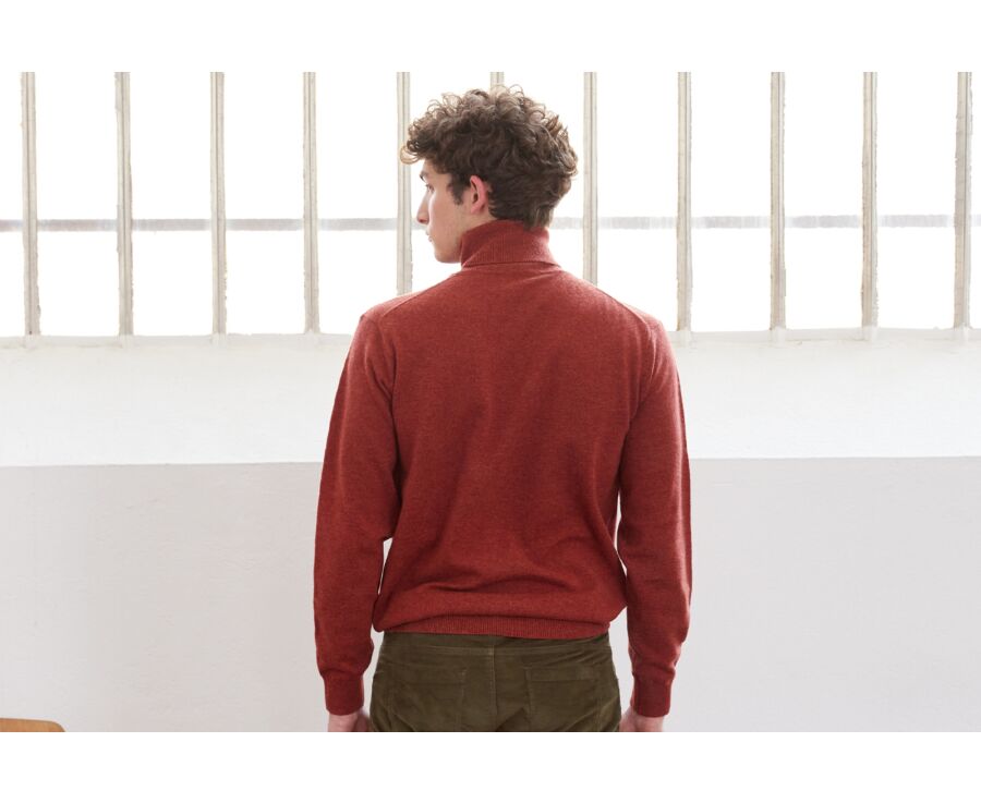 Jersey de lana con cuello alto hombre Especia Moteado - EMERIC