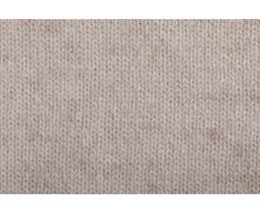 Jersey de hombre con cuello alto de lana – Beige claro jaspeado - EMERIC