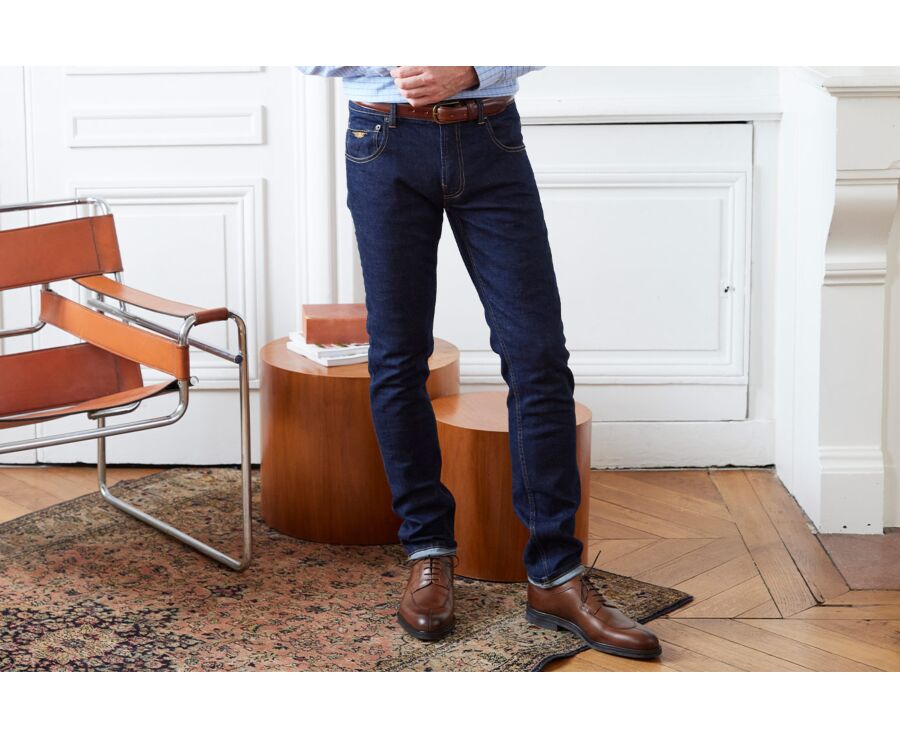 Pantalón vaquero hombre Slim Indigo oscuro - RIDLEY