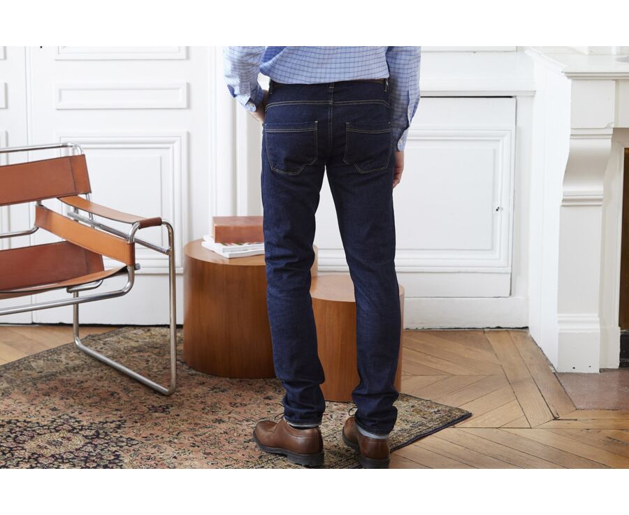 Pantalón vaquero hombre Slim Indigo oscuro - RIDLEY