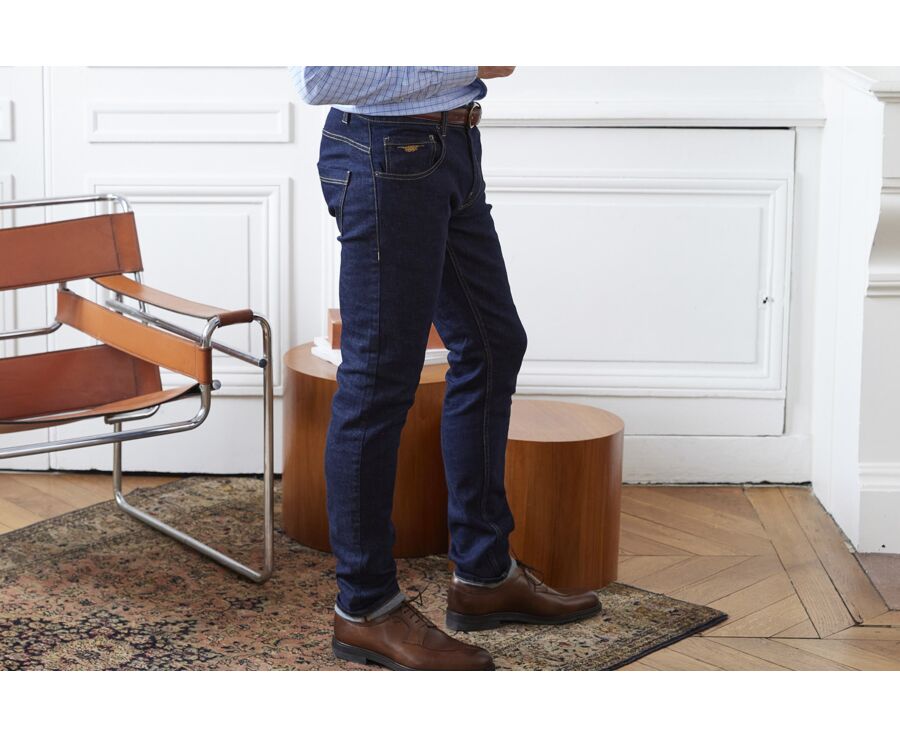 Pantalón vaquero hombre Slim Indigo oscuro - RIDLEY