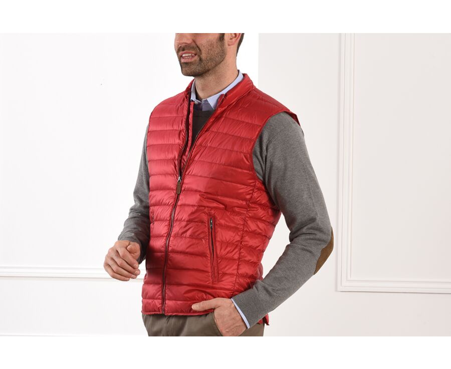Chaqueta de plumas sin mangas para hombre Rojo - NIELS