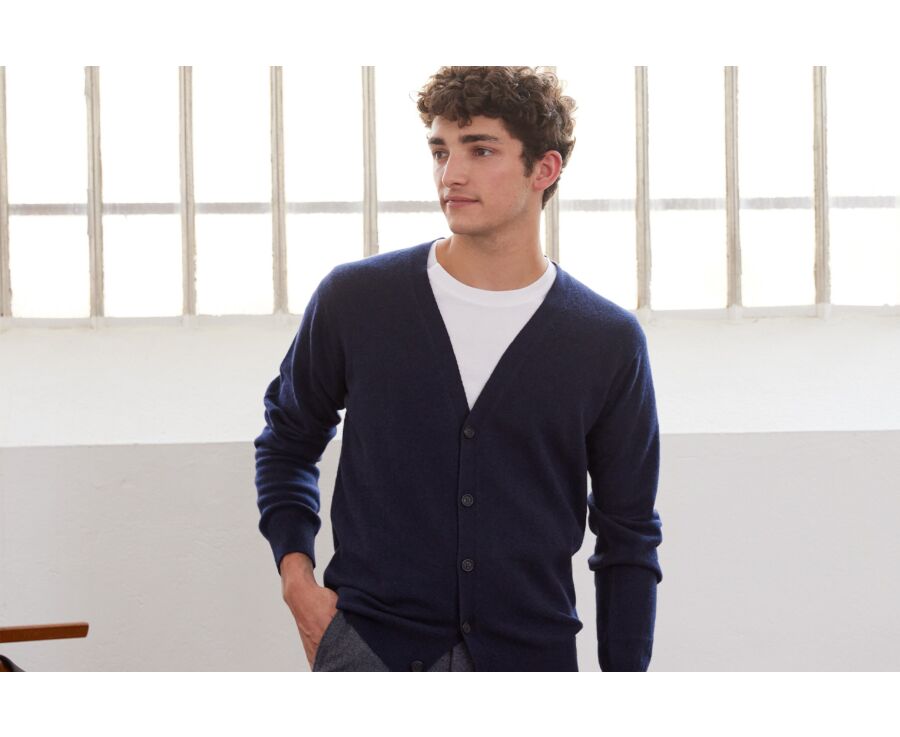 Chaleco de lana Azul marino para hombre - OWEN II
