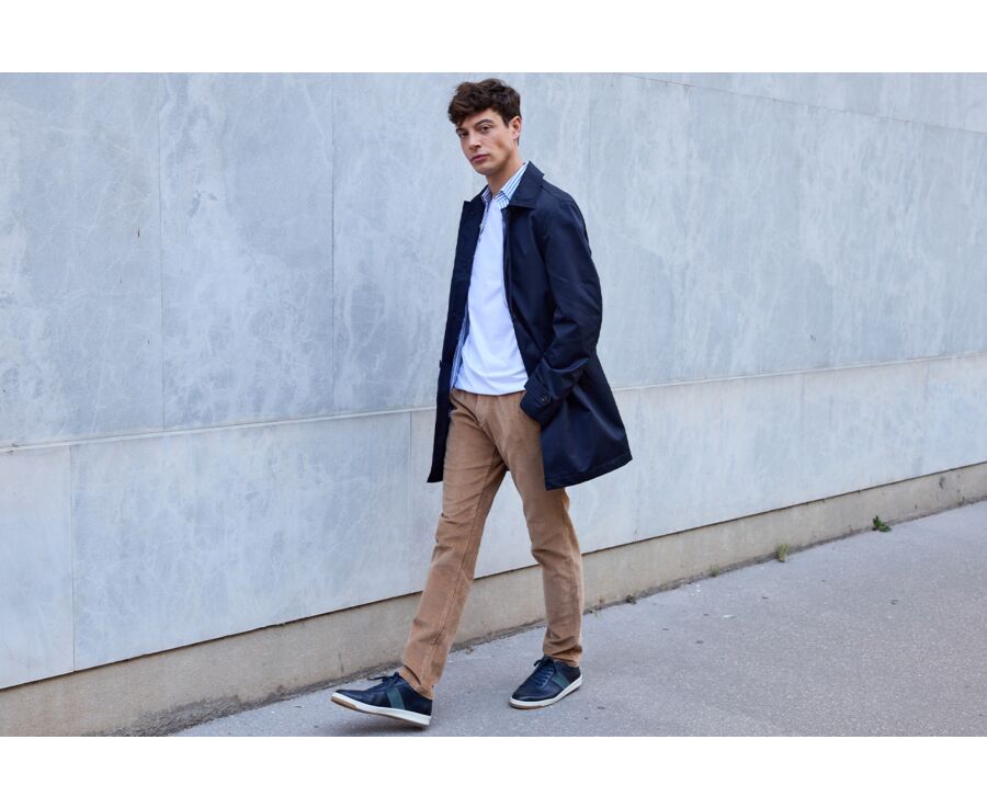 Gabardina Azul marino para hombre - AURÈLE II