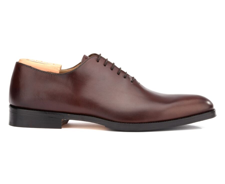 Zapatos Oxford para hombre en suela de piel Chocolate con patín - PETER PATIN