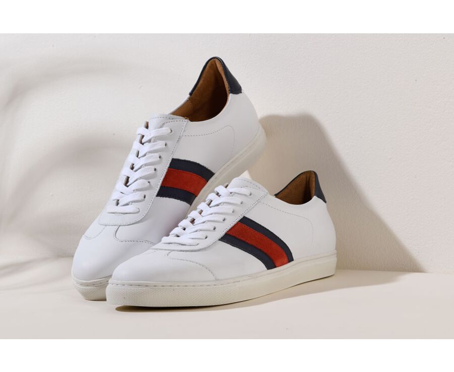 Zapatillas de hombre de piel Blanco Maywood | Bexley