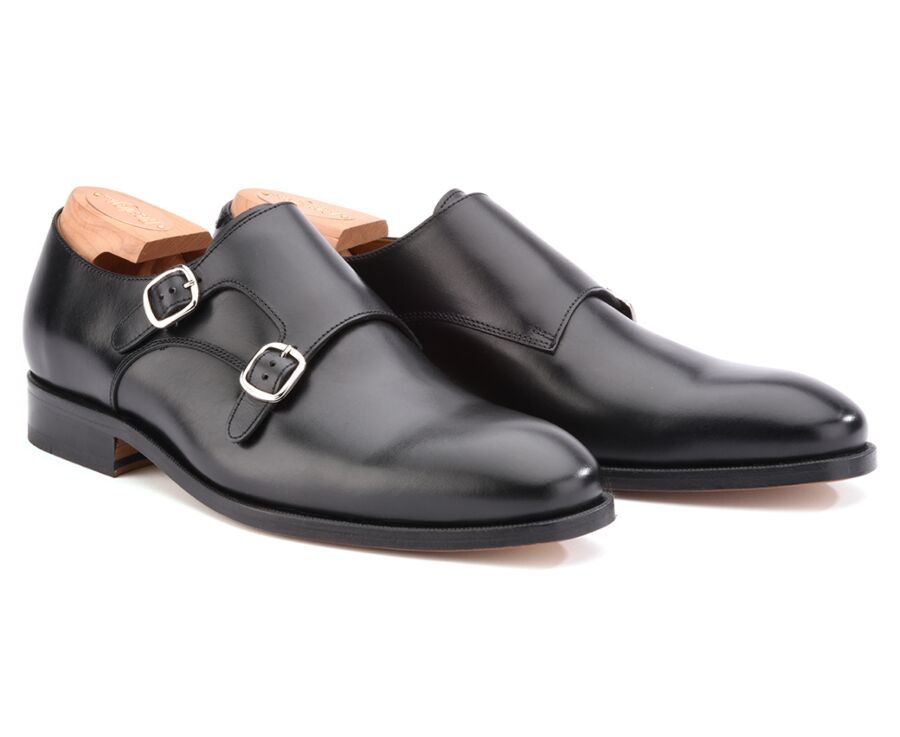 Zapatos negros de hombre con doble hebilla - CHIGWELL