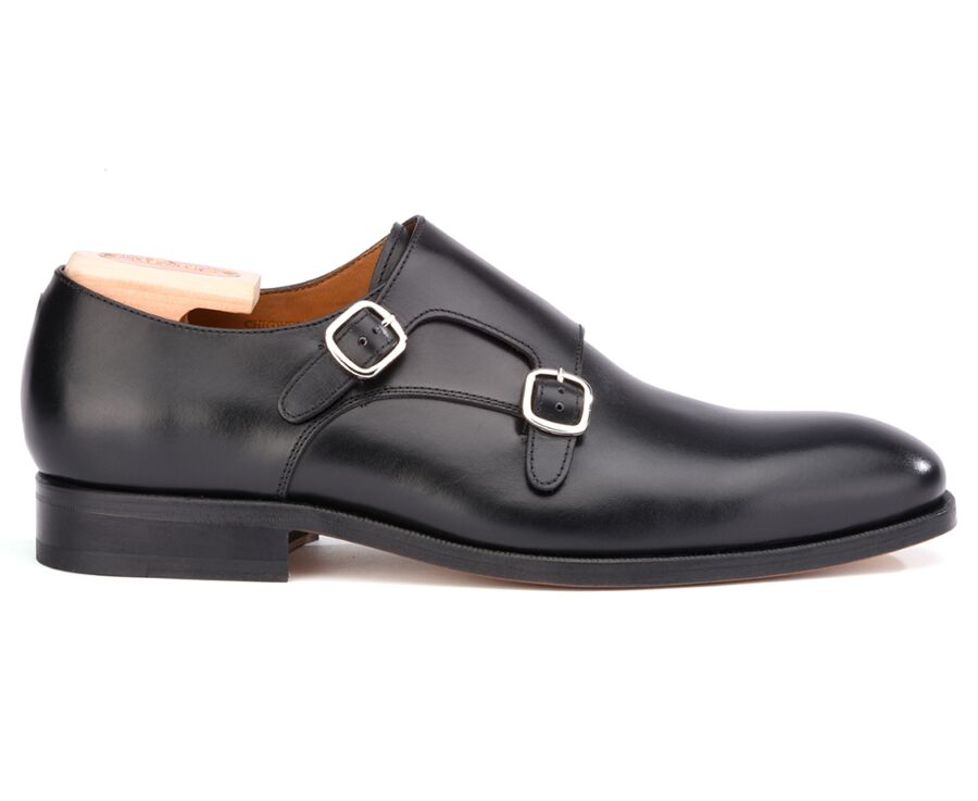 Zapatos negros de hombre con doble hebilla - CHIGWELL