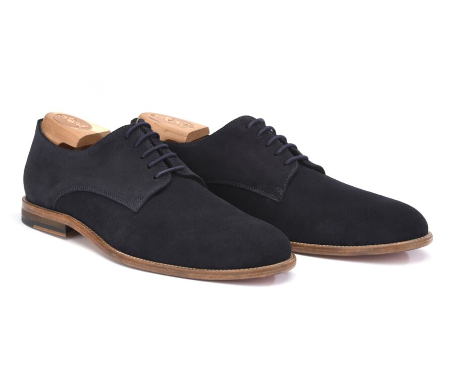Zapatos derby de hombre ante Azul marino con suela de cuero - HILPERTON