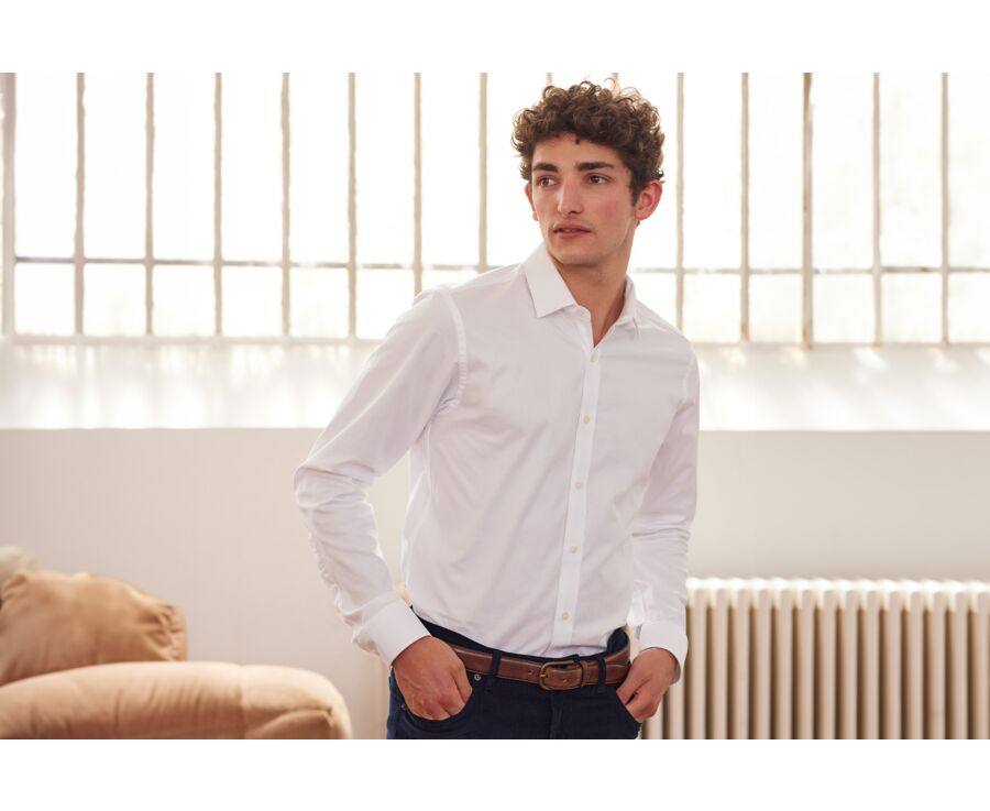 Camisa Oxford de algodón blanca - EVRARD