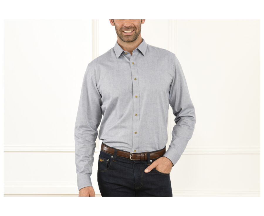 Camisa Oxford de algodón Azul - EVRARD