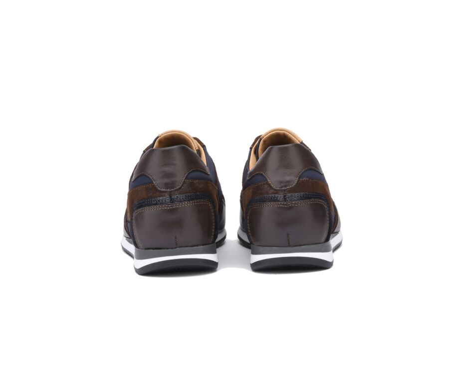 Zapatillas de hombre de terciopelo Chocolate y Azul marino - CORUNNA