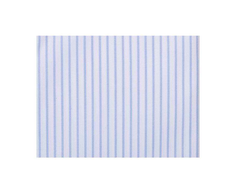 Camisa blanca con rayas Azul Claro - GEOFFROY
