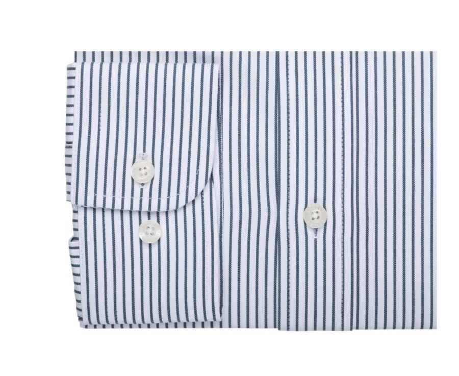 Camisa blanca con rayas Verde oscuros - GEOFFROY