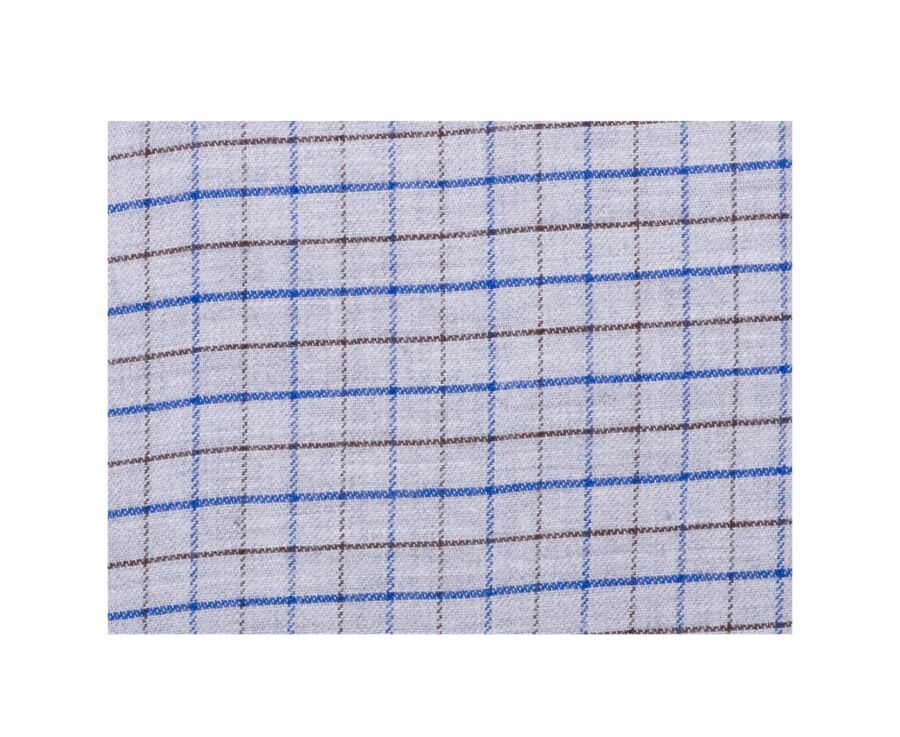 Camisa de sarga de cuadros gris - Bolsillo en el pecho - BENETT