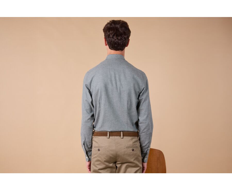 Camisa de franela Verde Tila - Bolsillo en el pecho - ALEXANDER