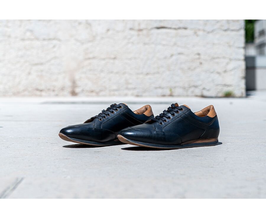 Zapatillas de hombre de piel Negro - BELBARA
