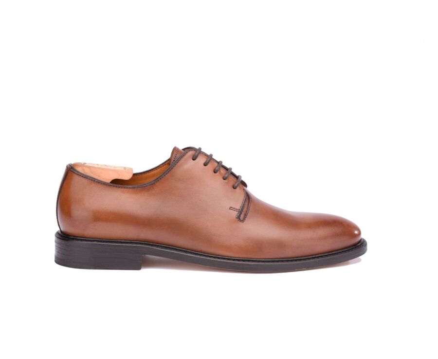 Zapato Oxford para hombre Suela de piel Castaño patinado - CHINGFORD