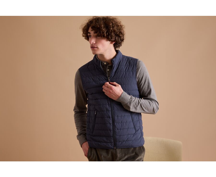 Chaqueta de plumas sin mangas para hombre Azul marino - NIELS II