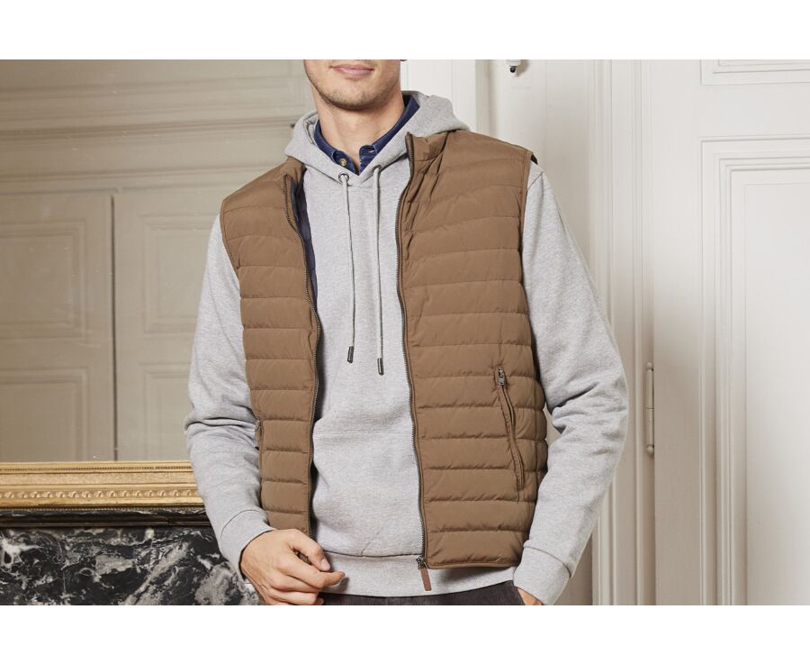 Chaqueta de plumas sin mangas para hombre Caramelo - NIELS II