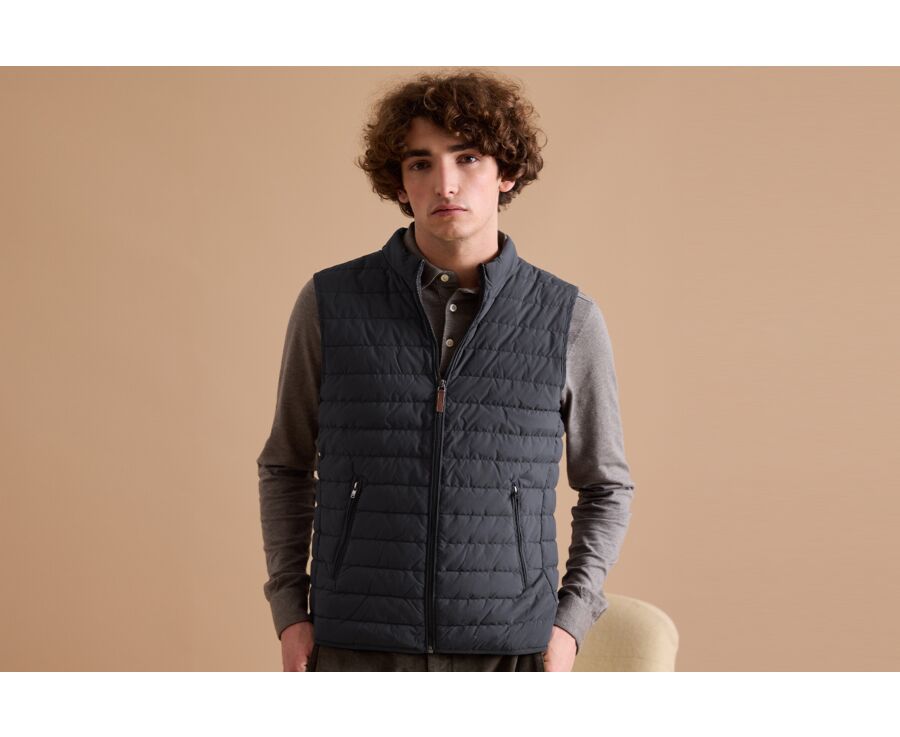 Chaqueta de plumas sin mangas para hombre Carbón - NIELS II