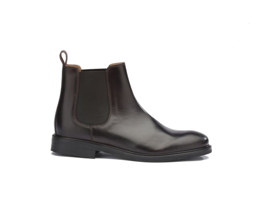 Botines chelsea de cuero pull up para hombre Chocolate - FANGLER GOMME CITY