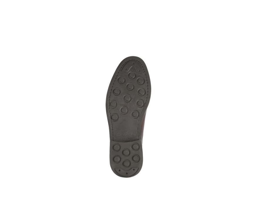 Botines chelsea de cuero pull up para hombre Chocolate - FANGLER GOMME CITY