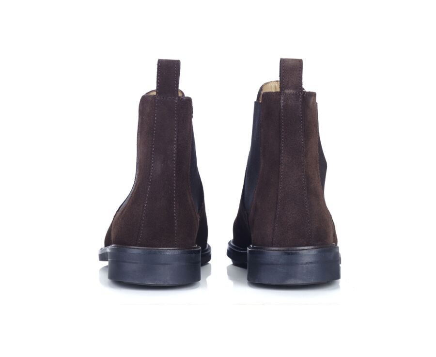 Botines Chelsea para hombre Terciopelo Pardo - FANGLER GOMME CITY