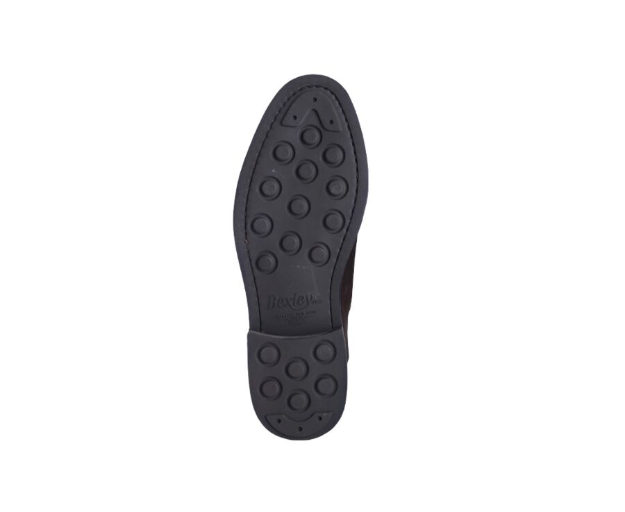 Botines Chelsea para hombre Terciopelo Pardo - FANGLER GOMME CITY