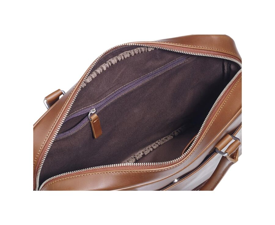 Maletín de hombre de piel con bandolera Dorado - KARLINGTON III