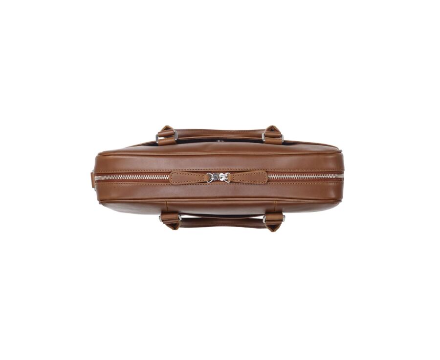 Maletín de hombre de piel con bandolera Dorado - KARLINGTON III