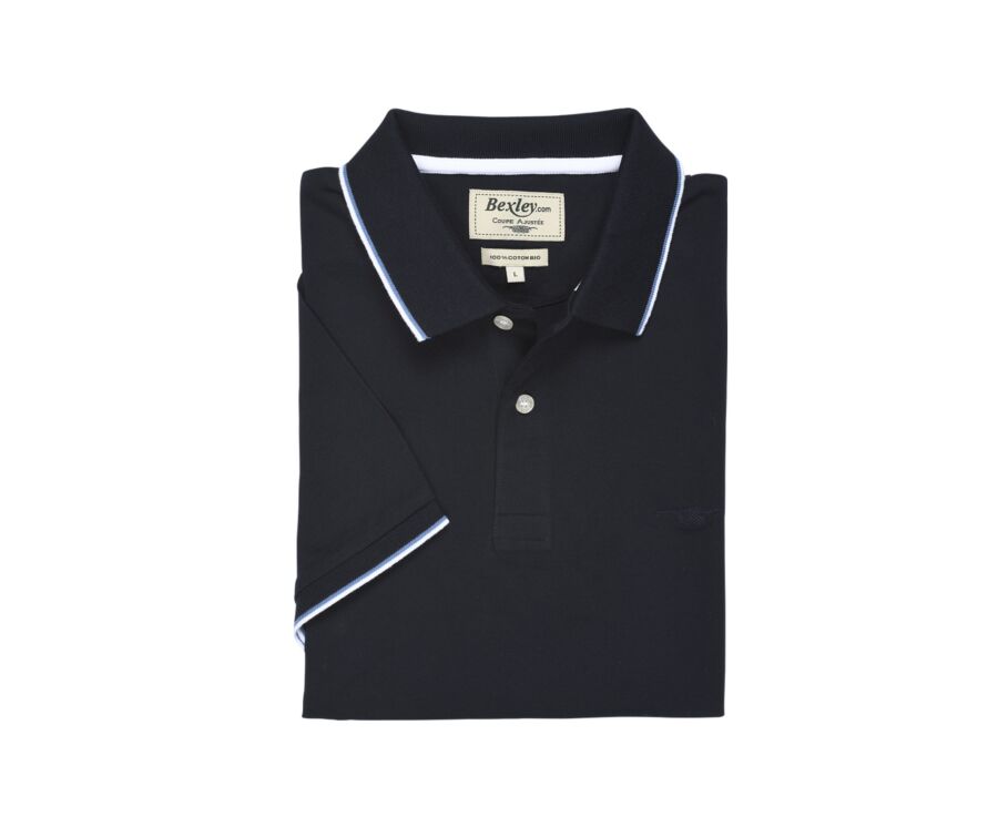 Polo de hombre Azul marino y Blanco - ALBERN