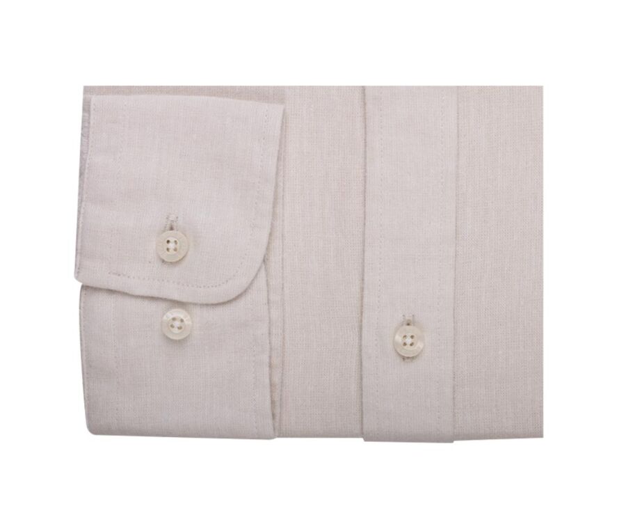 Camisa lisa de lino de algodón Chambray Crudo - SILBERT