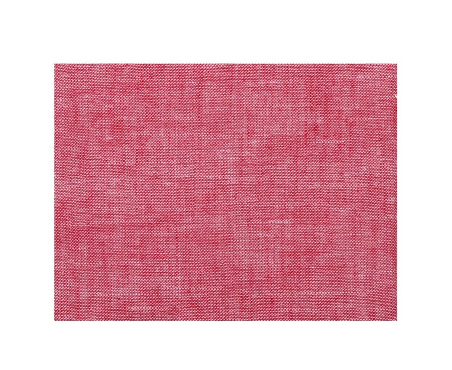 Camisa lisa de lino de algodón Chambray Rojo - SILBERT