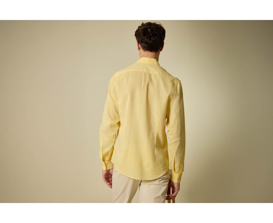 Camisa para Hombre - Chambray Amarillo Pálido - SILBERT