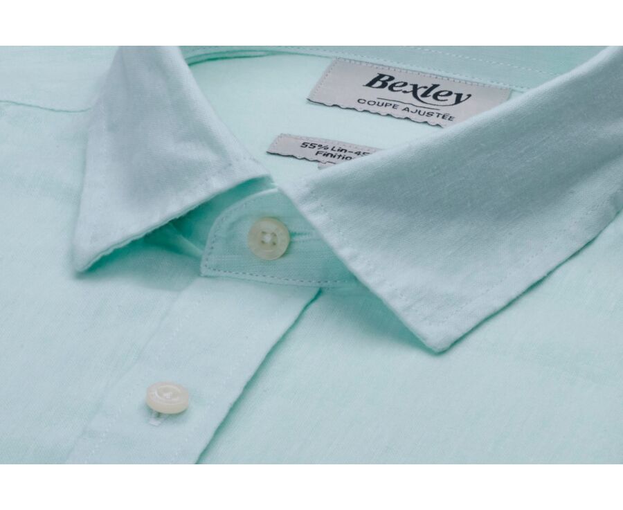 Camisa para Hombre - Chambray Verde Pálido - SILBERT