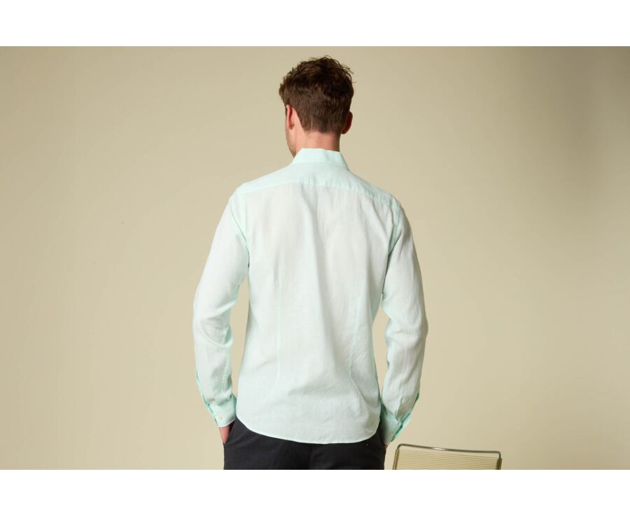 Camisa para Hombre - Chambray Verde Pálido - SILBERT