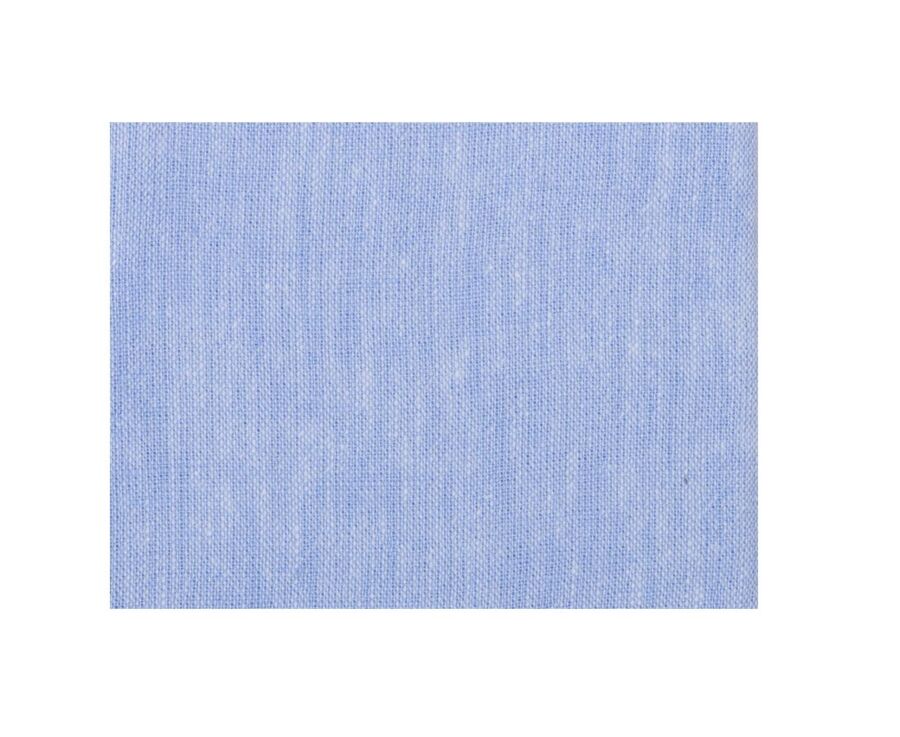 Camisa de lino y algodón Chambray Azul - Bolsillo en el pecho - COLTEN MC