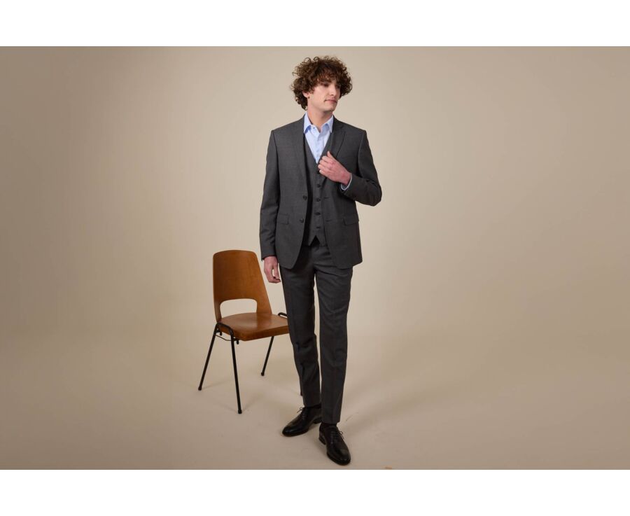 Chaleco de traje hombre Gris medio - LAZARE